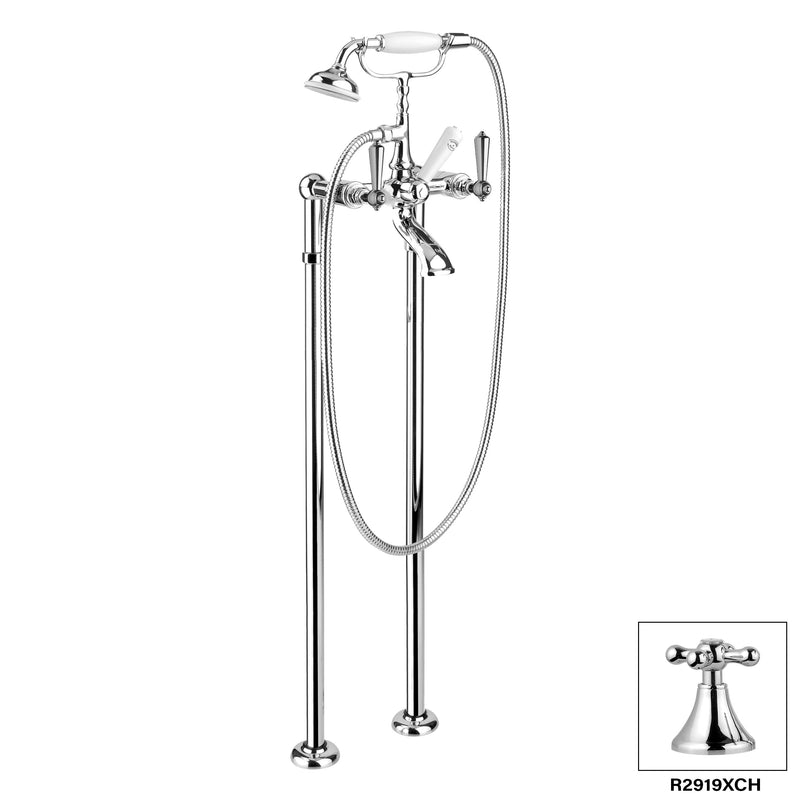 AQUADESIGN DISEGNO R2919L London Floor Mount Tub Filler