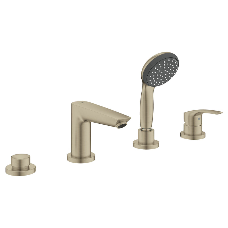 Grohe 25245 Eurosmart 4-Hole Single Handle Deck Mount Roman Tub Faucet with 1.75 GPM Hand Shower