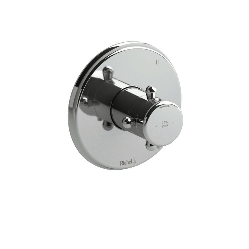 Riobel Georgian TGN45 3-way Type TP thermostaticpressure balance coaxial valve trim (Without Rough-in)