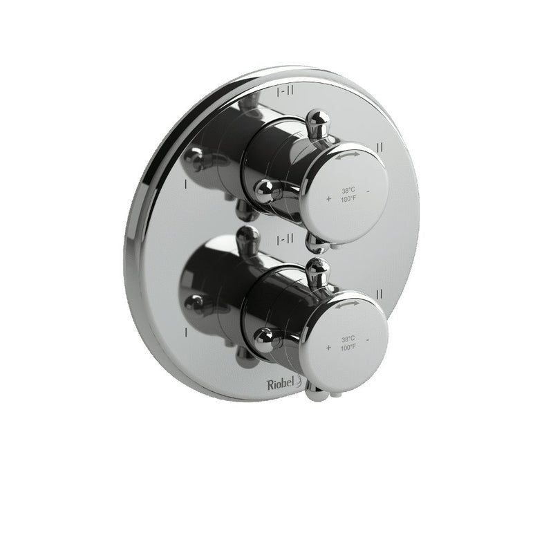 Riobel Georgian TGN46 4-way Type TP thermostaticpressure balance coaxial valve trim (Without Rough-in)