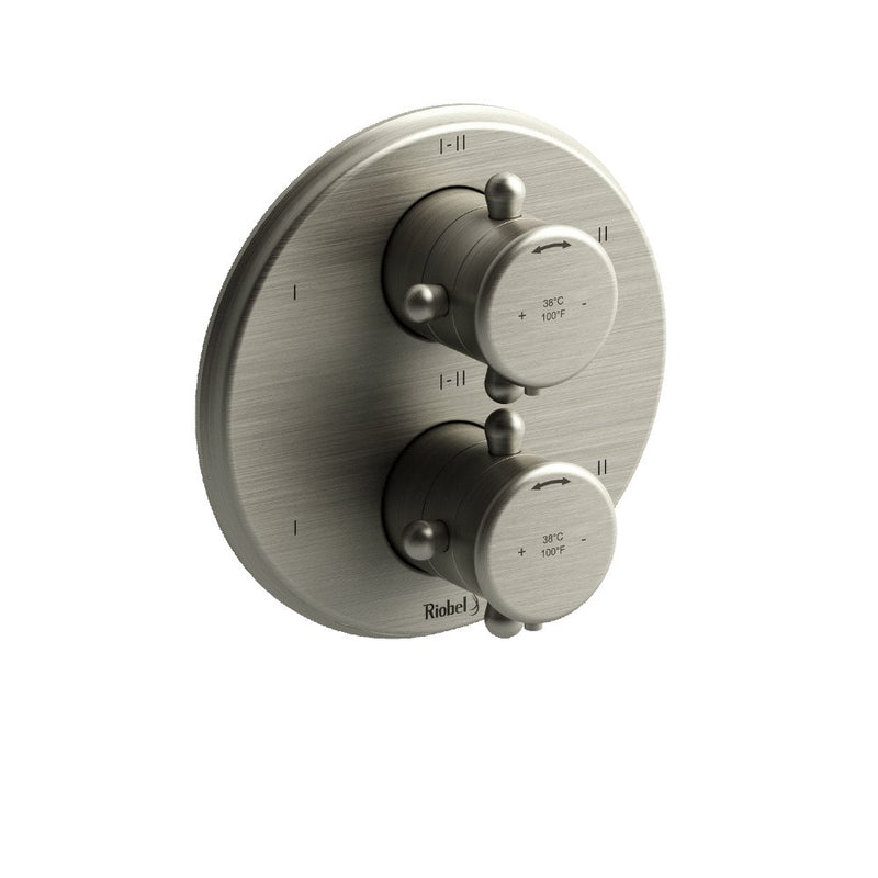 Riobel Georgian TGN46 4-way Type TP thermostaticpressure balance coaxial valve trim (Without Rough-in)