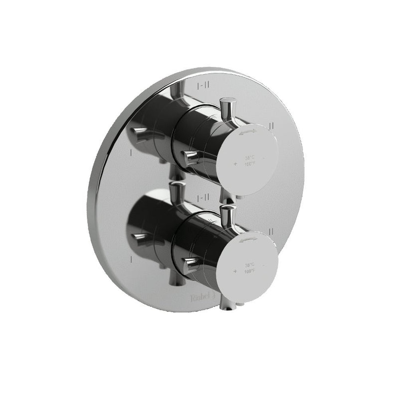 Riobel Edge TEDTM46 4-way Type TP thermostaticpressure balance coaxial valve trim (Without Rough-in)