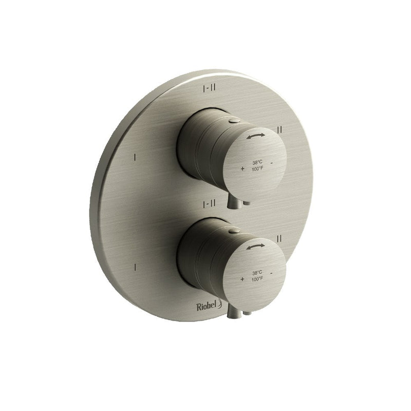 Riobel Edge TEDTM46 4-way Type TP thermostaticpressure balance coaxial valve trim (Without Rough-in)