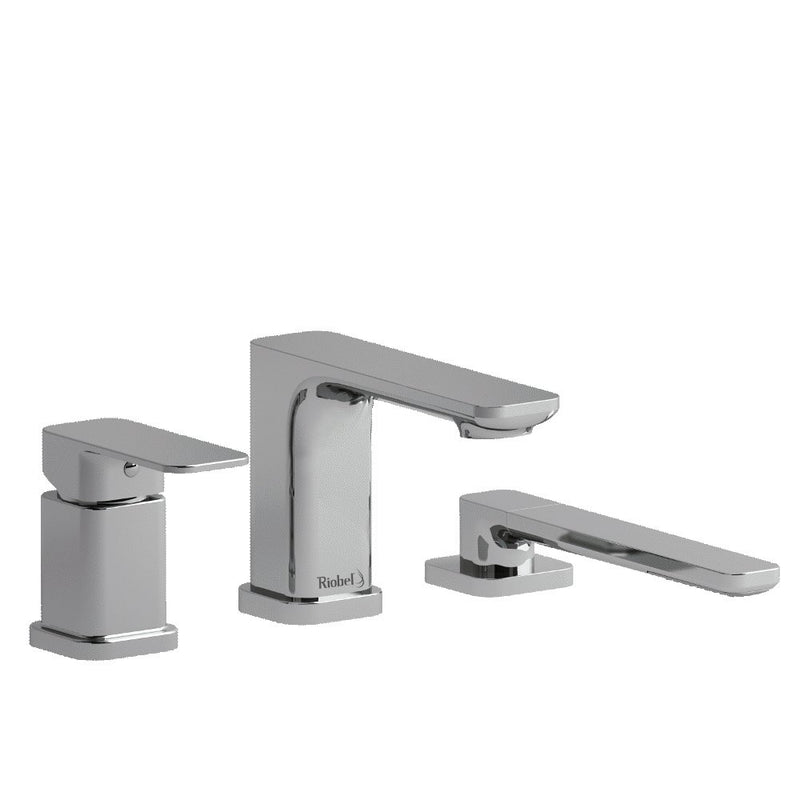 Riobel Equinox EQ16 3-piece Type P pressure balance deck-mount tub filler with hand shower