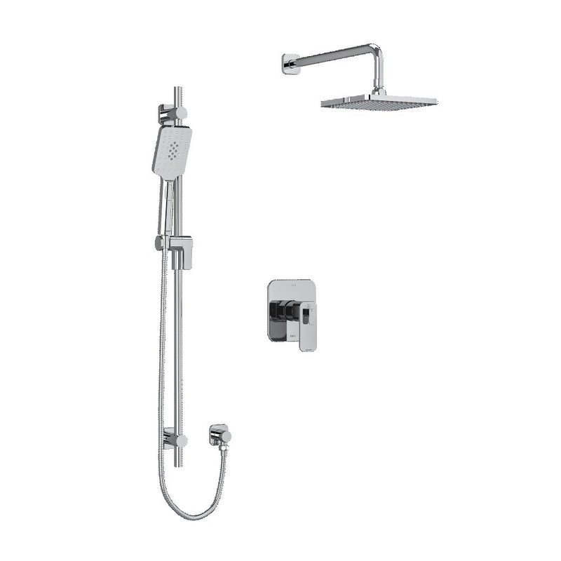 Riobel Equinox TKIT323EQN Type TP thermostaticpressure balance 0.5 coaxial 2-way system with hand shower and shower head