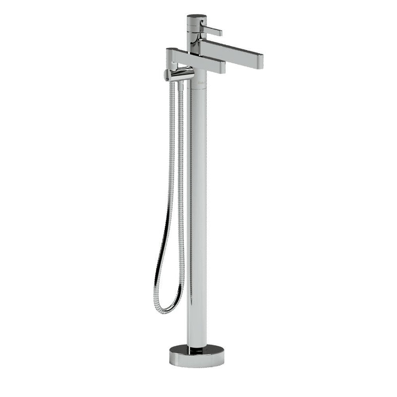 Riobel Paradox PX39 2-way Type T thermostatic coaxial floor-mount tub filler with hand shower