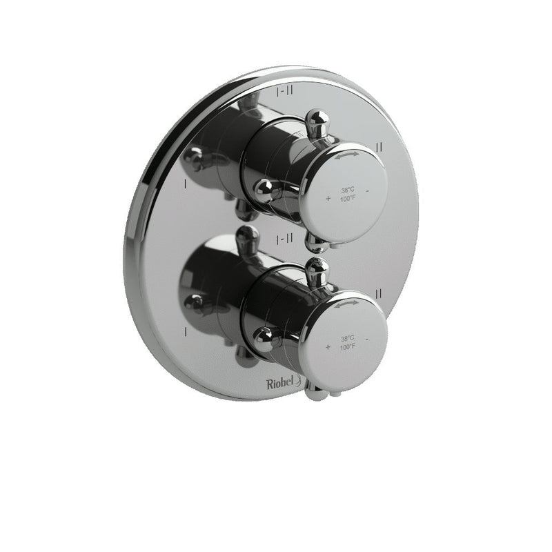 Riobel TRT46 4-way Type TP thermostaticpressure balance coaxial valve trim (Without Rough-in)