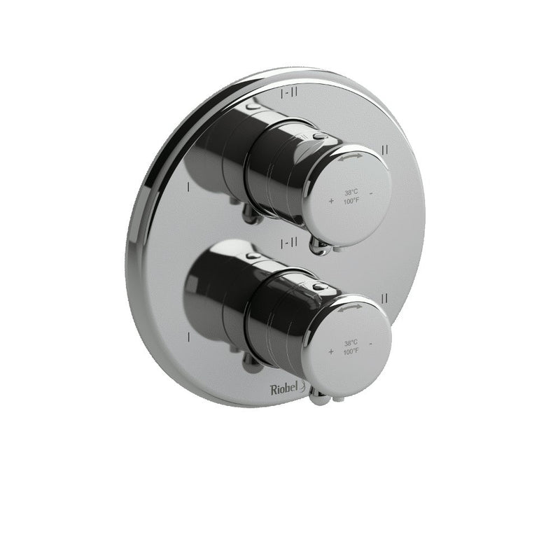 Riobel TRT46 4-way Type TP thermostaticpressure balance coaxial valve trim (Without Rough-in)