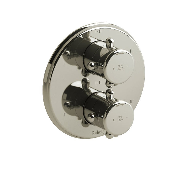 Riobel TRT46 4-way Type TP thermostaticpressure balance coaxial valve trim (Without Rough-in)