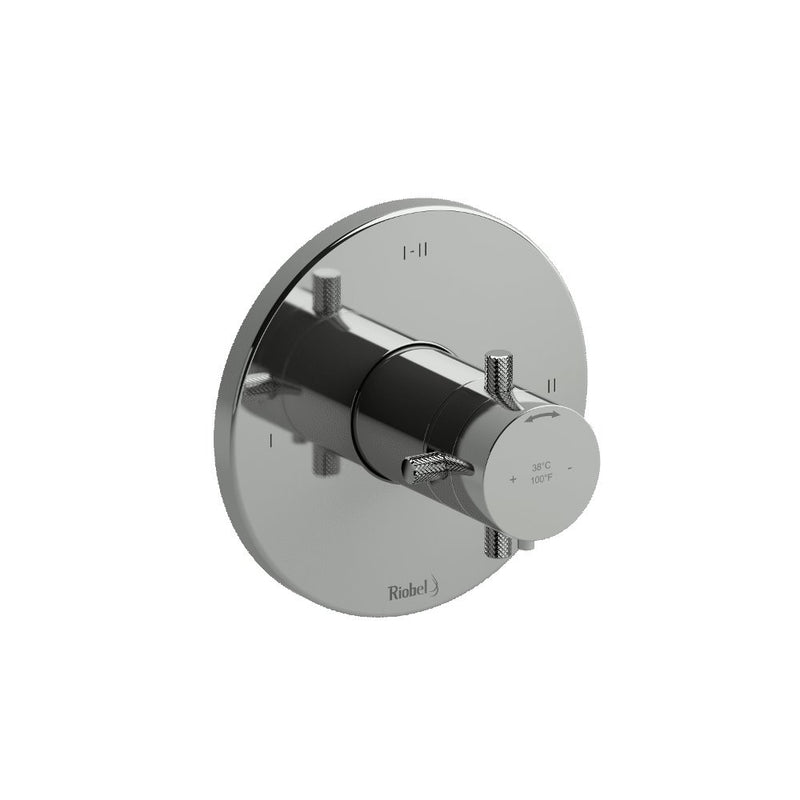 Riobel RIU Knurled RUTM23+KN 2-way Type T/P coaxial complete valve