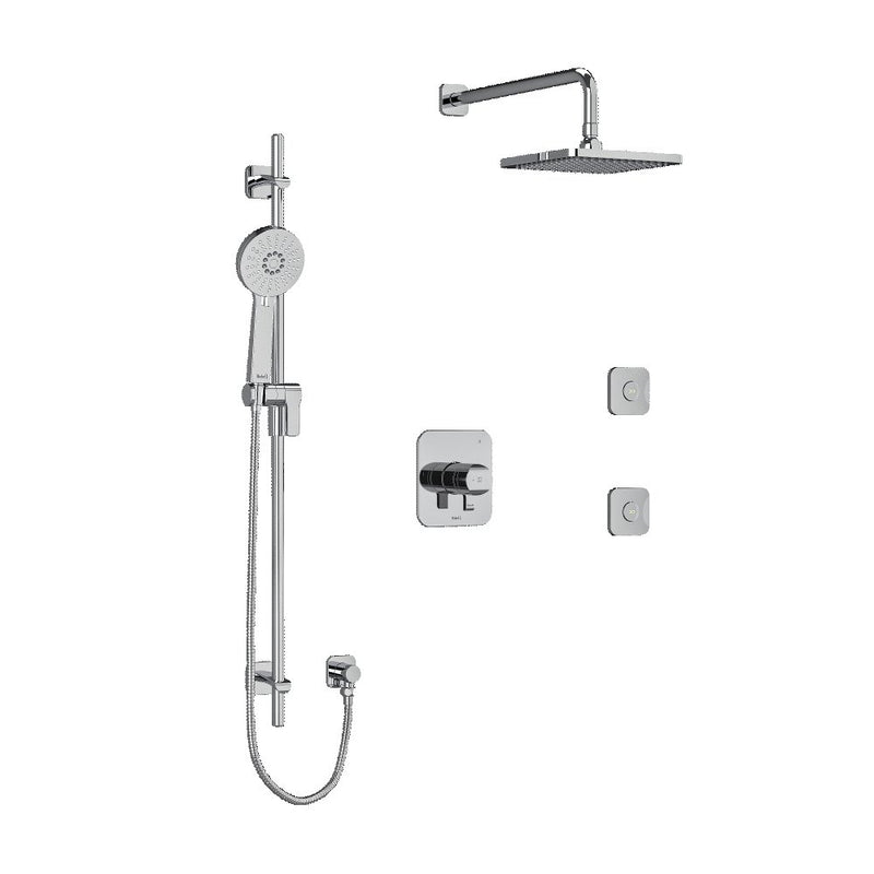 Riobel Salome KIT3545SA Type TP thermostaticpressure balance 0.5 coaxial 3-way system with hand shower rail shower head and spou