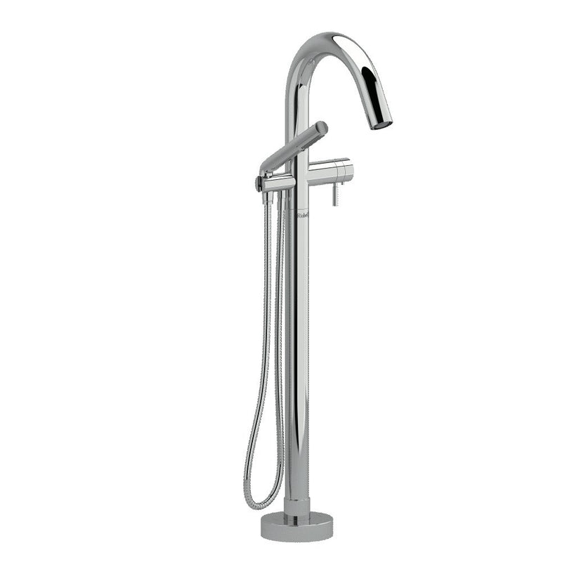 Riobel Sylla TSY39 2-way Type T thermostatic coaxial floor-mount tub filler with hand shower (Without Rough-in)