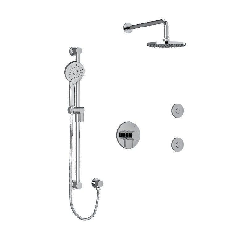 Riobel Sylla KIT3545SYTM Type TP thermostaticpressure balance 0.5 coaxial 3-way system with hand shower rail shower head and spo