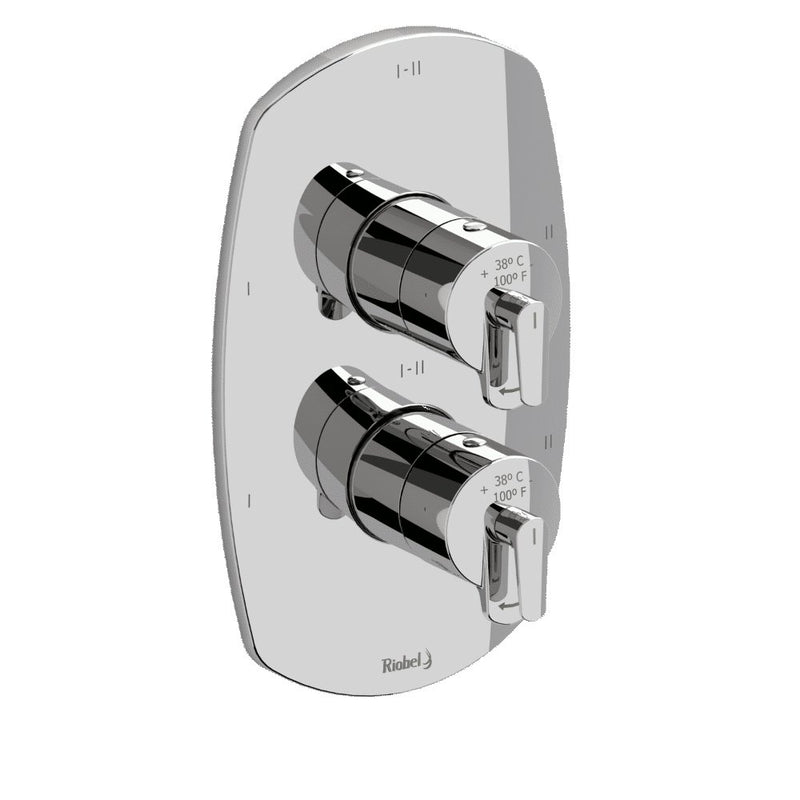 Riobel Venty TVY46 4-way Type TP thermostaticpressure balance coaxial valve trim (Without Rough-in)