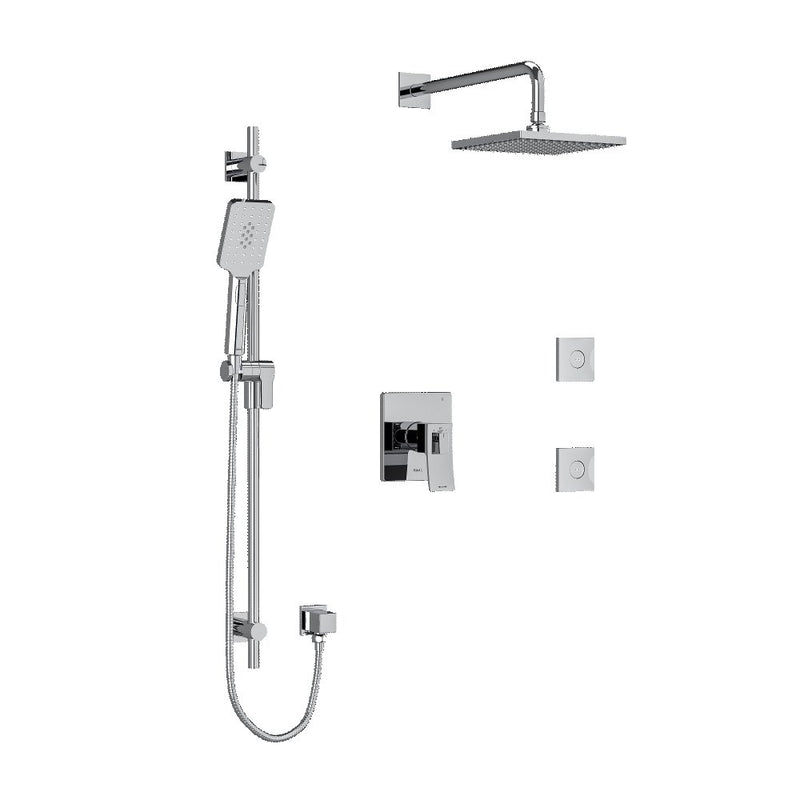 Riobel Zendo KIT3545ZOTQ Type TP thermostaticpressure balance 0.5 coaxial 3-way system with hand shower rail shower head and spo