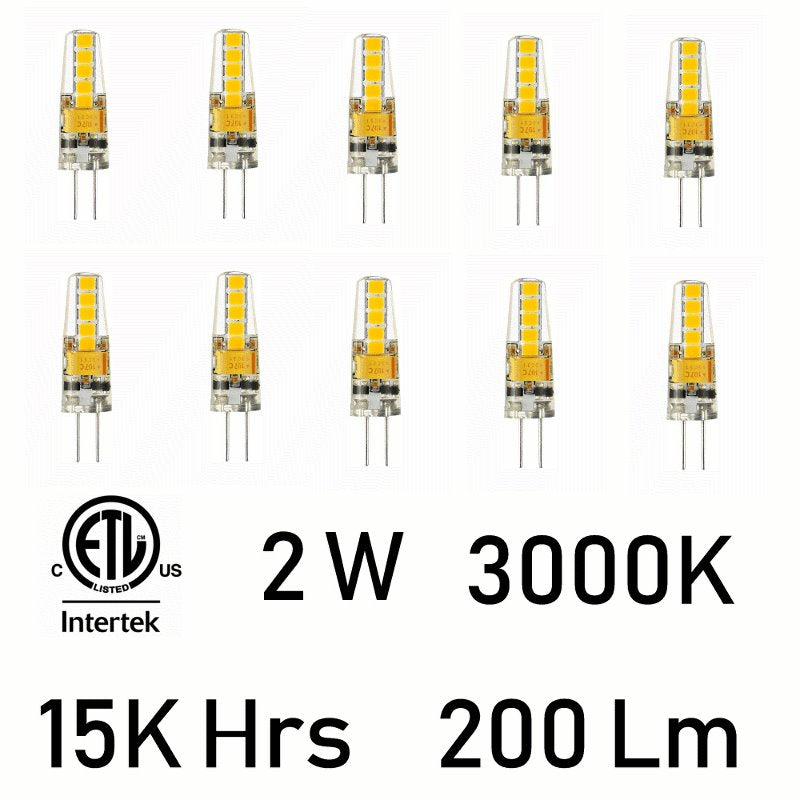 CWI  2 Watt G4 LED LED Bulb 3000K (Set of 10)