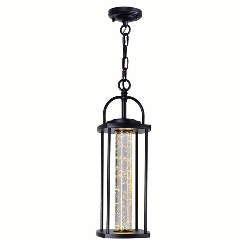 CWI Greenwood LED Outdoor Black Pendant