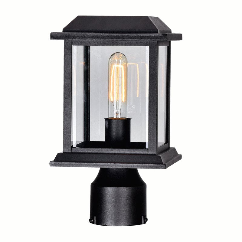 CWI Blackbridge 1 Light Outdoor Black Lantern Head