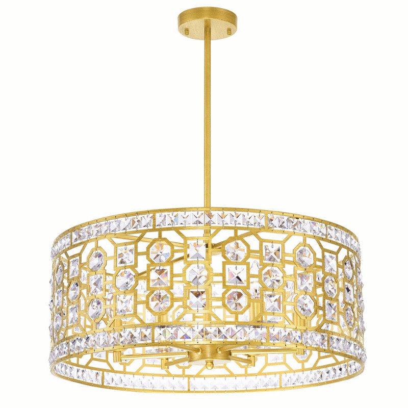 CWI Belinda 6 Light Chandelier With Champagne Finish