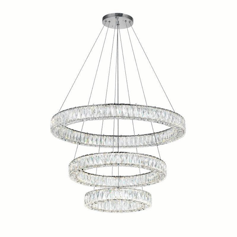 CWI Madeline LED Chandelier With Chrome Finish