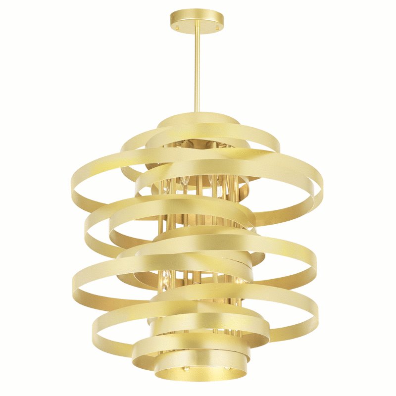 CWI Elizabetta 6 Light Chandelier With Gold Leaf Finish