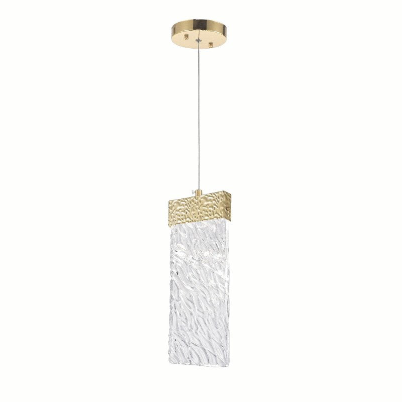 CWI Carolina LED Pendant With Gold Leaf Finish