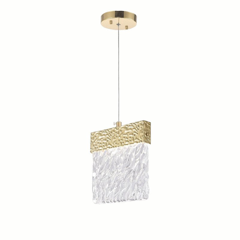 CWI Carolina LED Pendant With Gold Leaf Finish