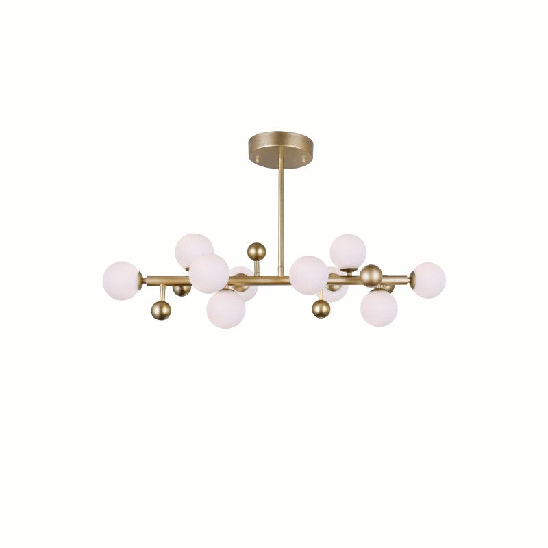 CWI Element 10 Light Chandelier With Sun Gold Finish