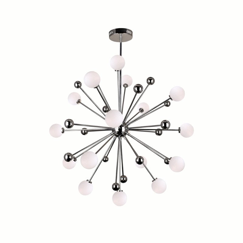 CWI Element 17 Light Chandelier With Polished Nickel Finish