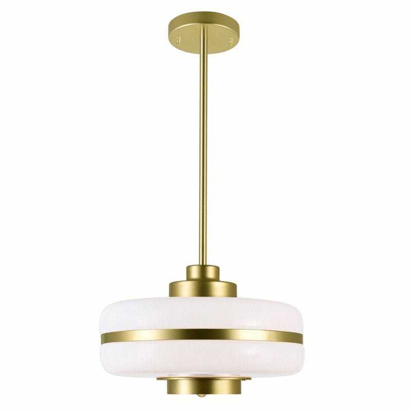 CWI Elementary 1 Light Down Pendant With Pearl Gold Finish
