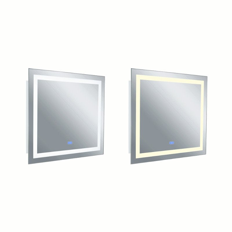 CWI Abril Rectangle Matte White LED 40 in. Mirror From our Abril Collection
