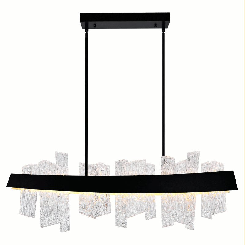 CWI Guadiana 39 in LED Black Chandelier