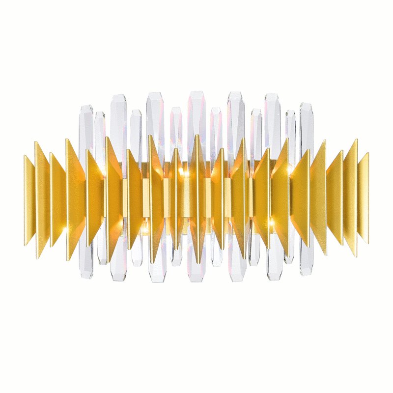 CWI Cityscape 7 Light Wall Sconce With Satin Gold Finish