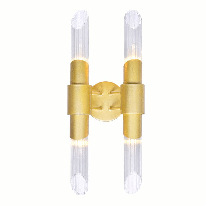 CWI Croissant 4 Light Wall Sconce With Satin Gold Finish