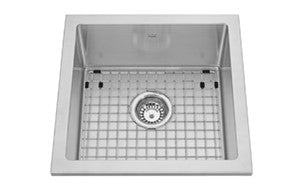 Kindred KCS21SR 18 gauge Semi-recess kitchen single bowl 10 mm radius includes grid