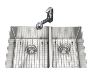 Kindred KCUC30R 18 gauge Fabricated undermount combination 10 mm radius includes grids