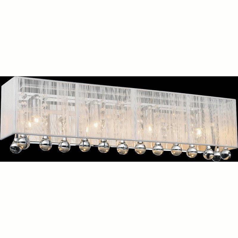 CWI Water Drop 4 Light Vanity Light With Chrome Finish