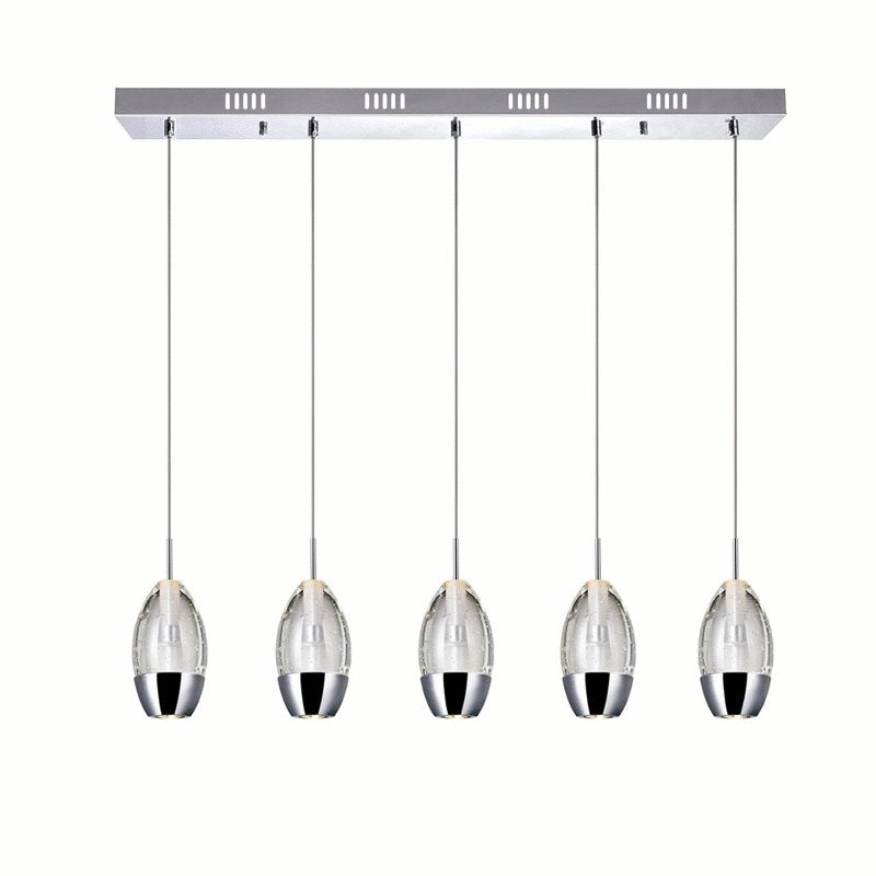 CWI Perrier 5 Light Multi Light Pendant With Chrome Finish