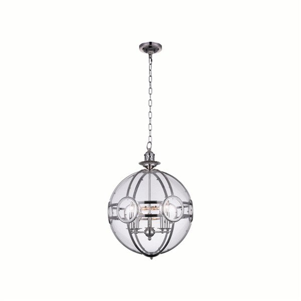 CWI Ring LED Chandelier With Chrome Finish