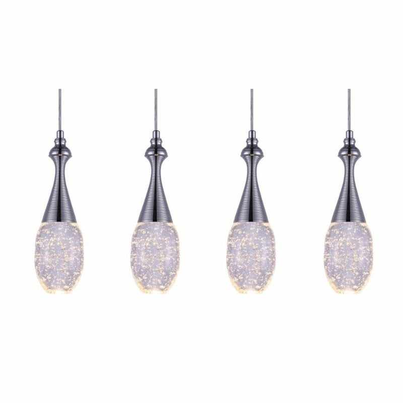 CWI Dior LED Multi Point Pendant With Chrome Finish