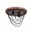 CWI Elsa 3 Light Drum Shade Mini Pendant With Chrome Finish