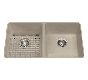 Kindred KGD1U Granite undermount double sink includes grid