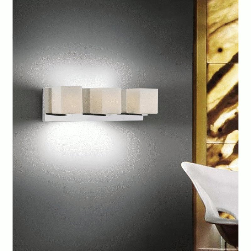 CWI Satin Nickle 3 Light Vanity Light With Satin Nickel Finish