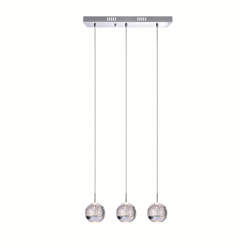 CWI Perrier 3 Light Multi Light Pendant With Chrome Finish