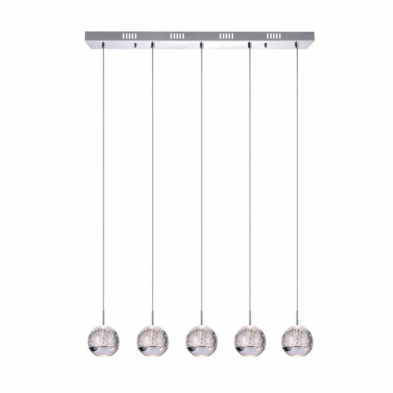 CWI Perrier 5 Light Multi Light Pendant With Chrome Finish