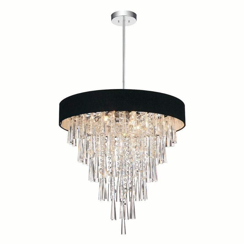 CWI Franca 8 Light Drum Shade Chandelier With Chrome Finish