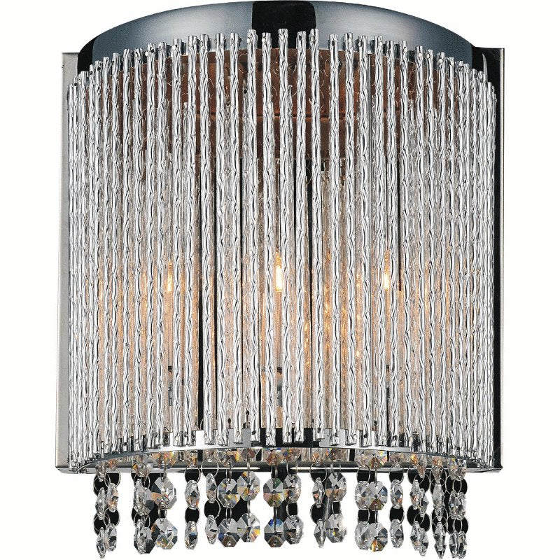 CWI Claire 2 Light Wall Sconce With Chrome Finish