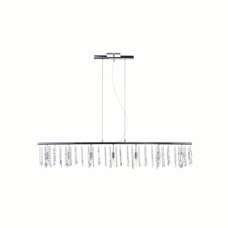 CWI Janine 7 Light Down Chandelier With Chrome Finish