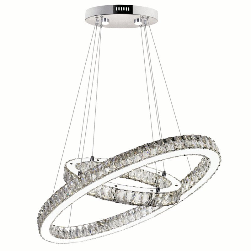 CWI Florence LED Chandelier With Chrome Finish