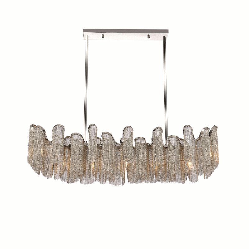 CWI Daisy 7 Light Down Chandelier With Chrome Finish
